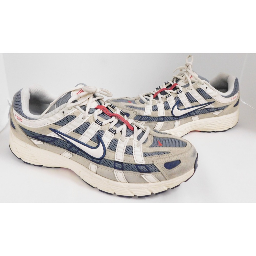 Nike P-6000 SE Khaki Blue Pale Ivory Sneakers Shoes IH4382-200 Mens Size 12